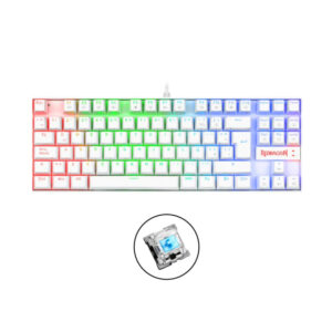 Teclado Mecánico Redragon Kumara K552W-RGB White Blue Switch