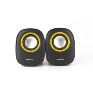 Parlante 2.0 Usb Halion negro/amarillo HA-S15-A