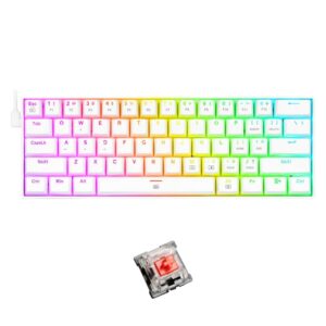 Teclado Mecánico Redragon K630WRGB DRAGONBORN  Blanco Switch red