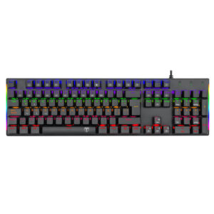 Teclado MecanicoT-Dagger  T-TGK310-BL-SP NAXOS Rainbow, Negro Blue switch