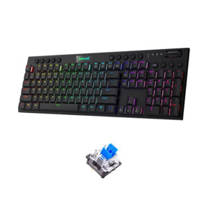 Teclado Redragon K618-RGB-Blue HORUS Wireless Negro Blue Switch