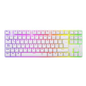 Teclado Mecanico T-Dagger T-TGK315W-RD SP BORA RGB, Blanco red switch