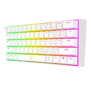 Teclado Mecánico Redragon K630WRGB-BR DRAGONBORN  Blanco Switch brown